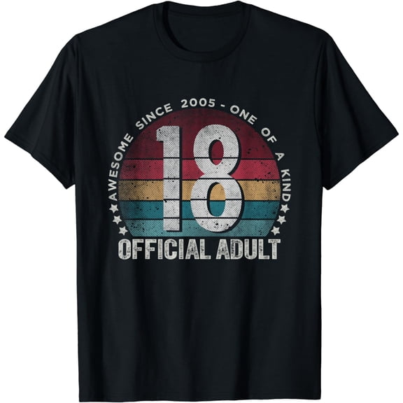 Official Adult 18th Birthday 18 Year Old Gifts Vintage 2005 T-Shirt