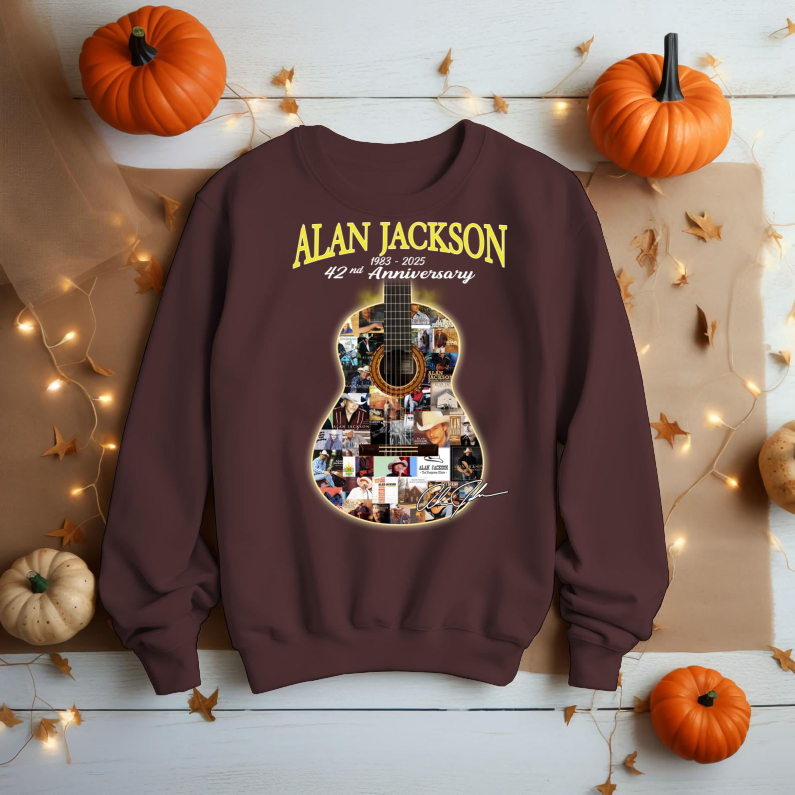 Official Alan Jackson 42nd Anniversary 19832025 Guitar Signature Shirt