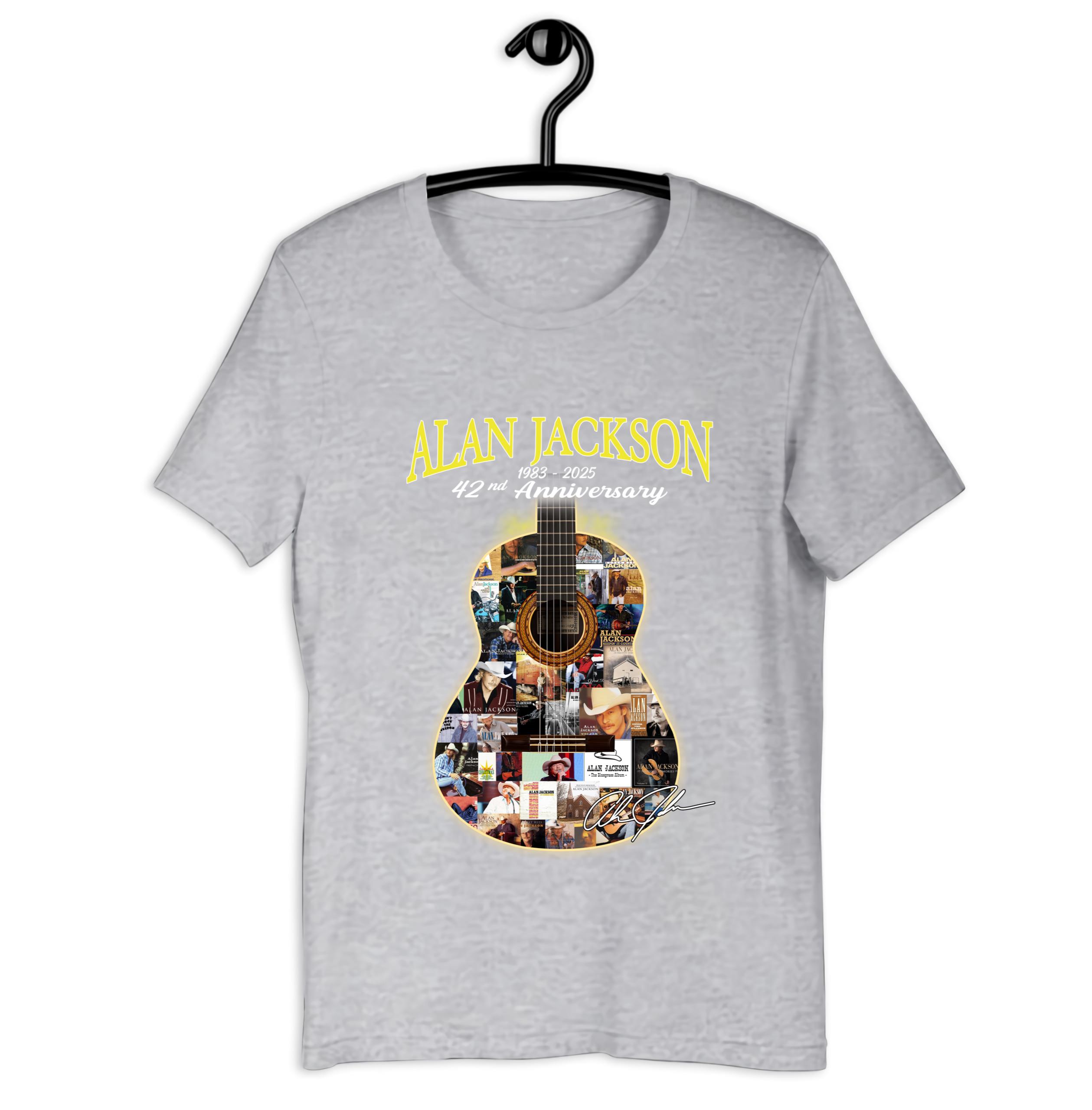 Official Alan Jackson 42nd Anniversary 19832025 Guitar Signature Shirt
