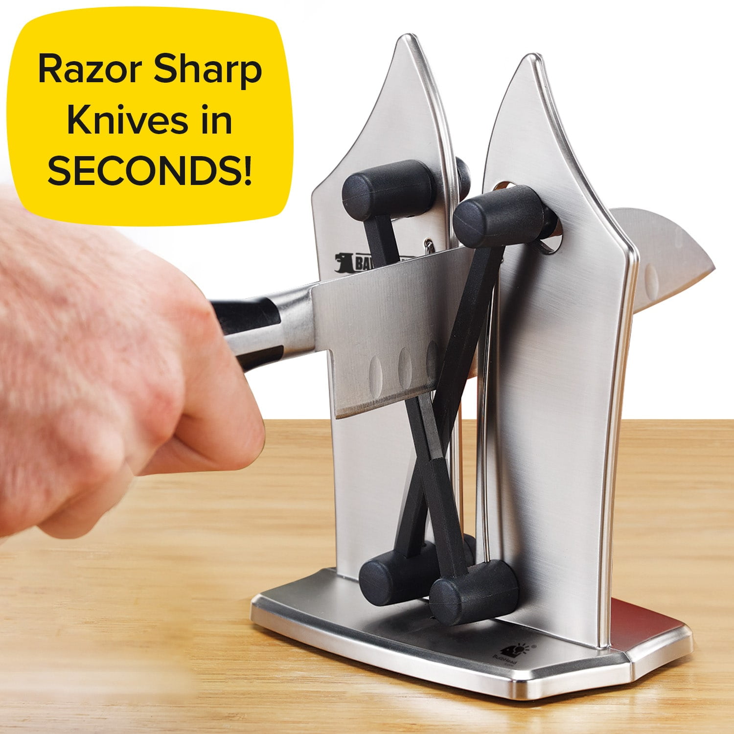 Official As Seen On TV Bavarian Edge Kitchen Knife Sharpener by BulbHead