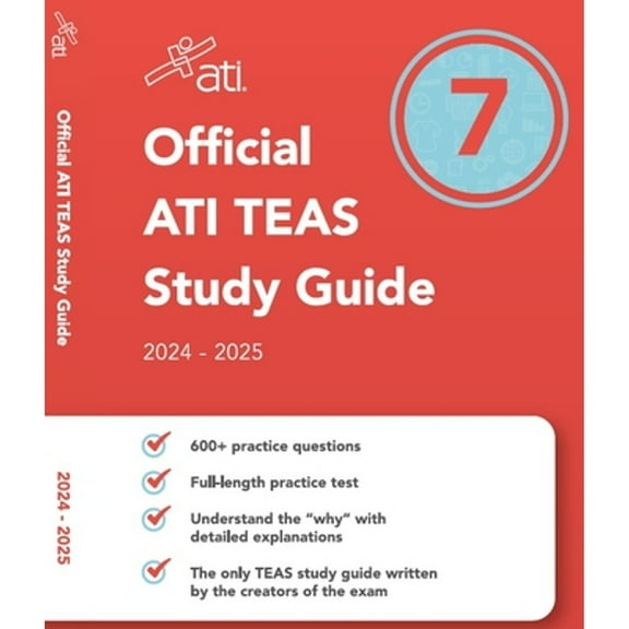 Pre-Owned Official Ati Teas Study Guide 7 (2024-2025 Edition), (Paperback)