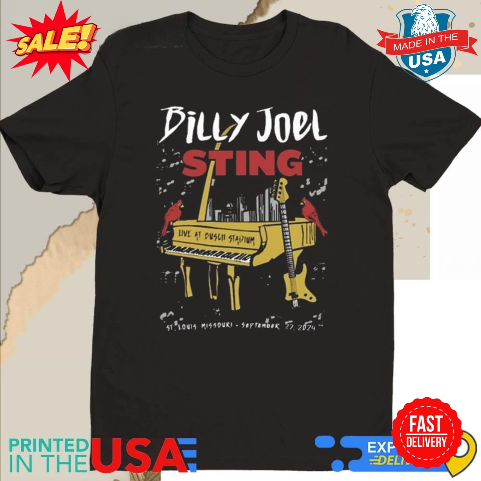 Official Billy Joel & Sting Sep 27, 2024 Busch Stadium, St. Louis, MO