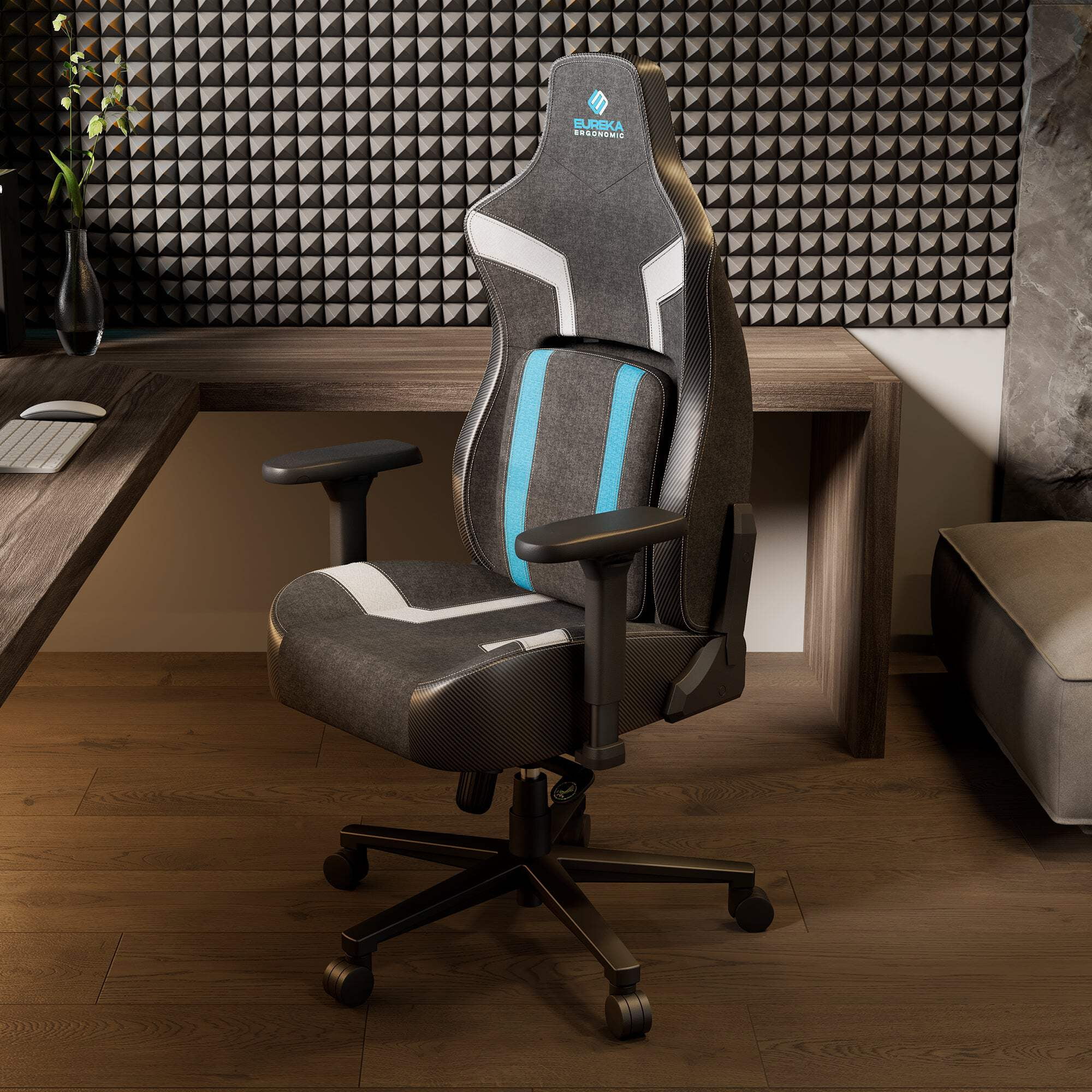 Python II Blue Ergonomic Gaming Chair with Adjustable Arms