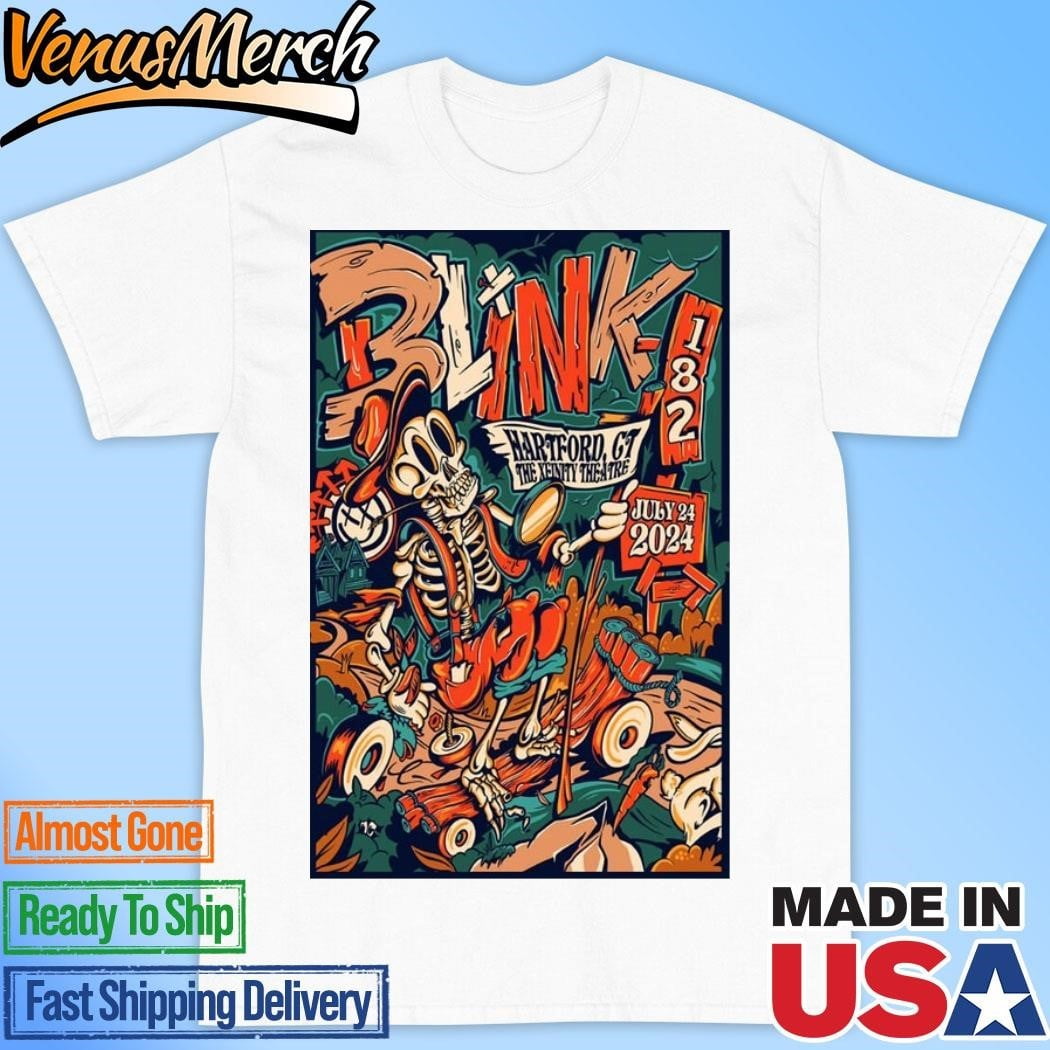 Official Blink182 July 24 2024 Xfinity Theatre Hartford Ct Poster