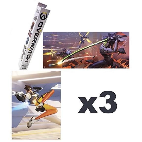 Official Blizzard Overwatch Mini Posters Blind Box Lot of 3 Mystery Packs