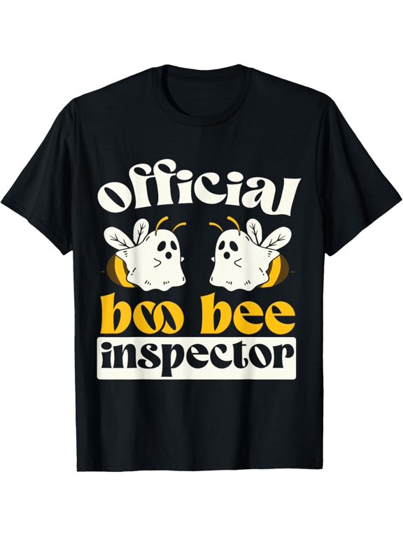 Official Boo Bee Inspector Halloween Humor Funny Ghost T-Shirt