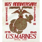 Official Cachet,1St Day Cover - Us Marines 165Th Anniversary Print By Mary Evans Grenville Collins Postcard Collection