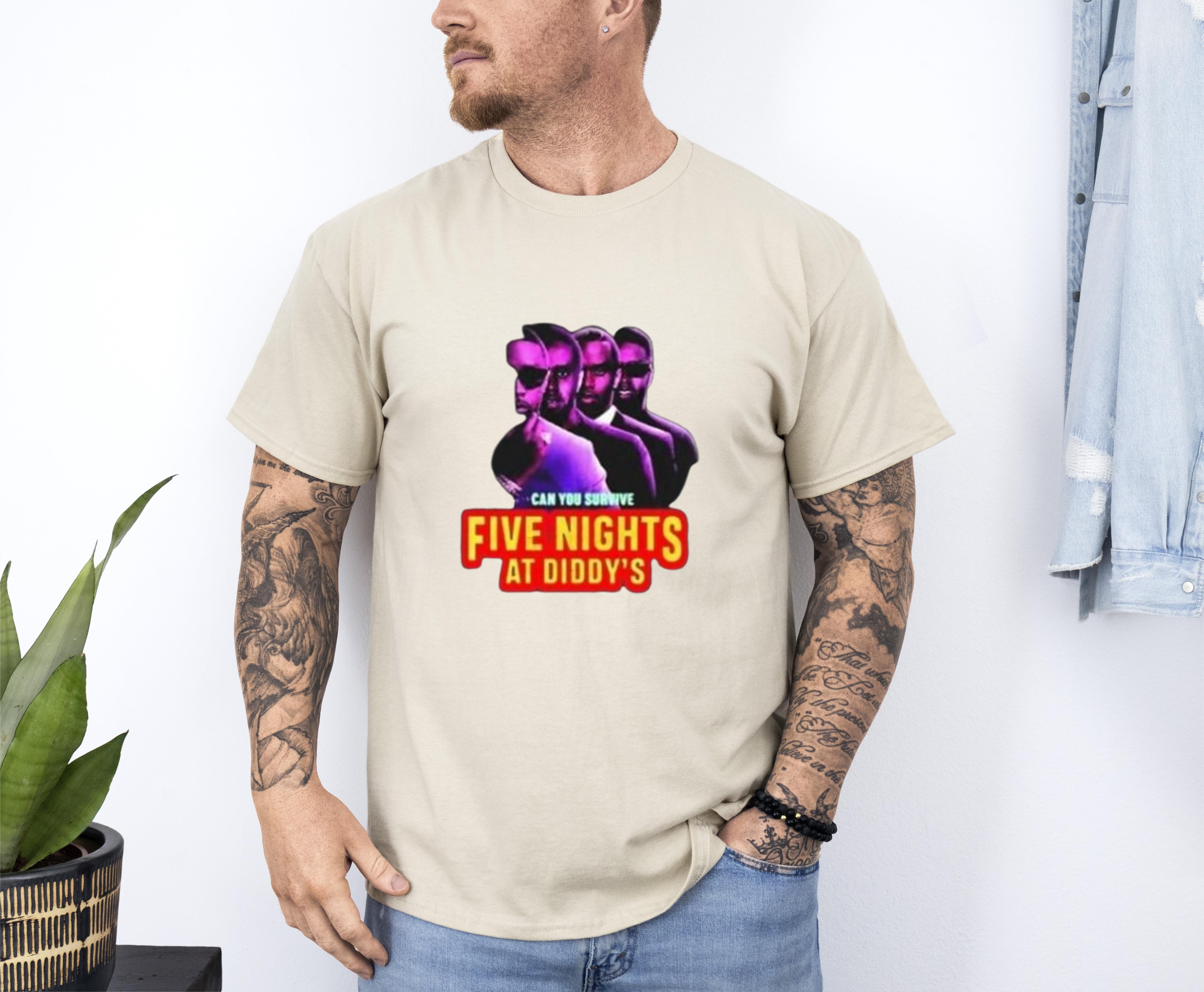 Official can you survive five nights at diddys shirt dat128 2207ustee