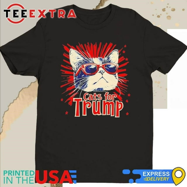Official Cats For Trump 2024 Funny Political Shirt