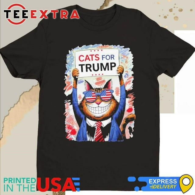Official Cats For Trump 2024 Kittens And Ducks Us Flag Shirt