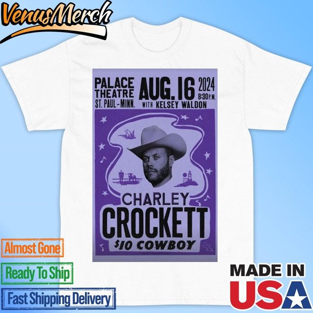 Official Charley Crockett Aug 16 2024 Palace Theatre In St Paul Mn