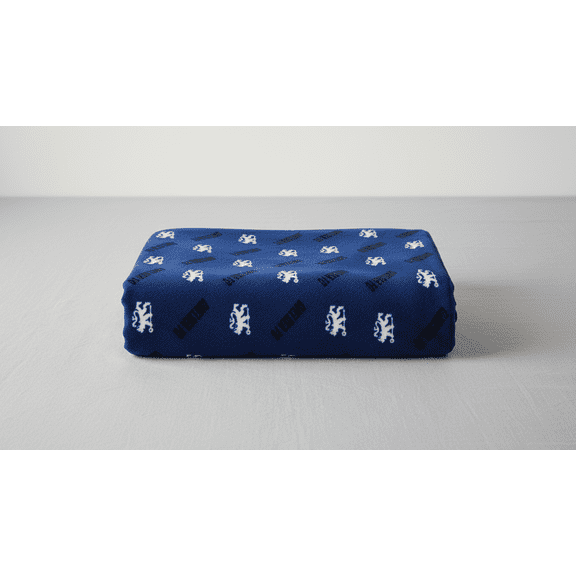 Chelsea FC Official Fleece Throw Blanket  Soft Lightweight Blue Football Blanket for Sofa, Bed & Travel, Machine Washable Polyester (100x150 cm)
