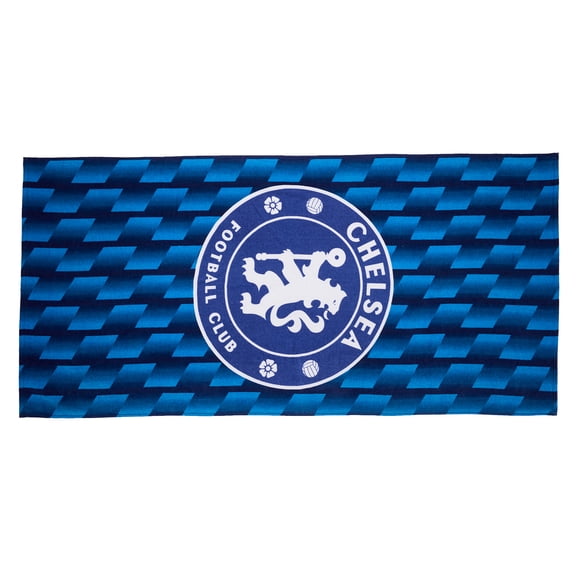 Official Chelsea FC Towel | Super Soft Feel Geometric Soccer Club Design | Perfect For Home Bath Beach & Swimming Pool | One Size 30 x 59 | 100% Cotton