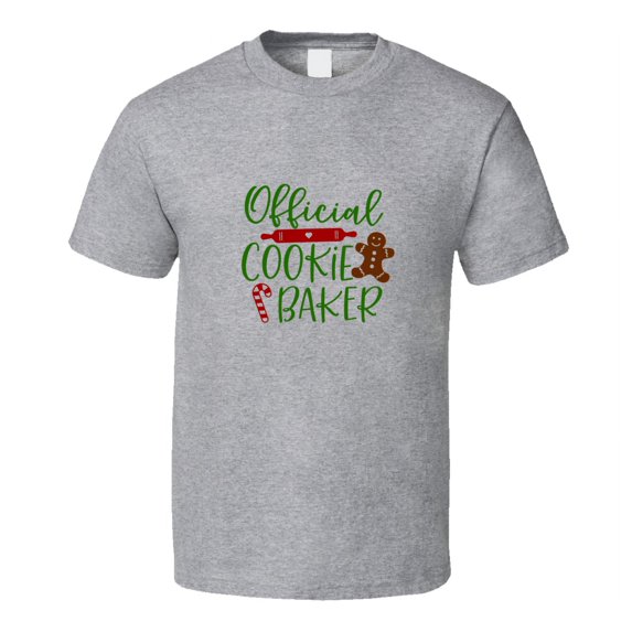 Official Cookie Baker Christmas Tee Holiday Tshirt Great Yuletide T Shirt