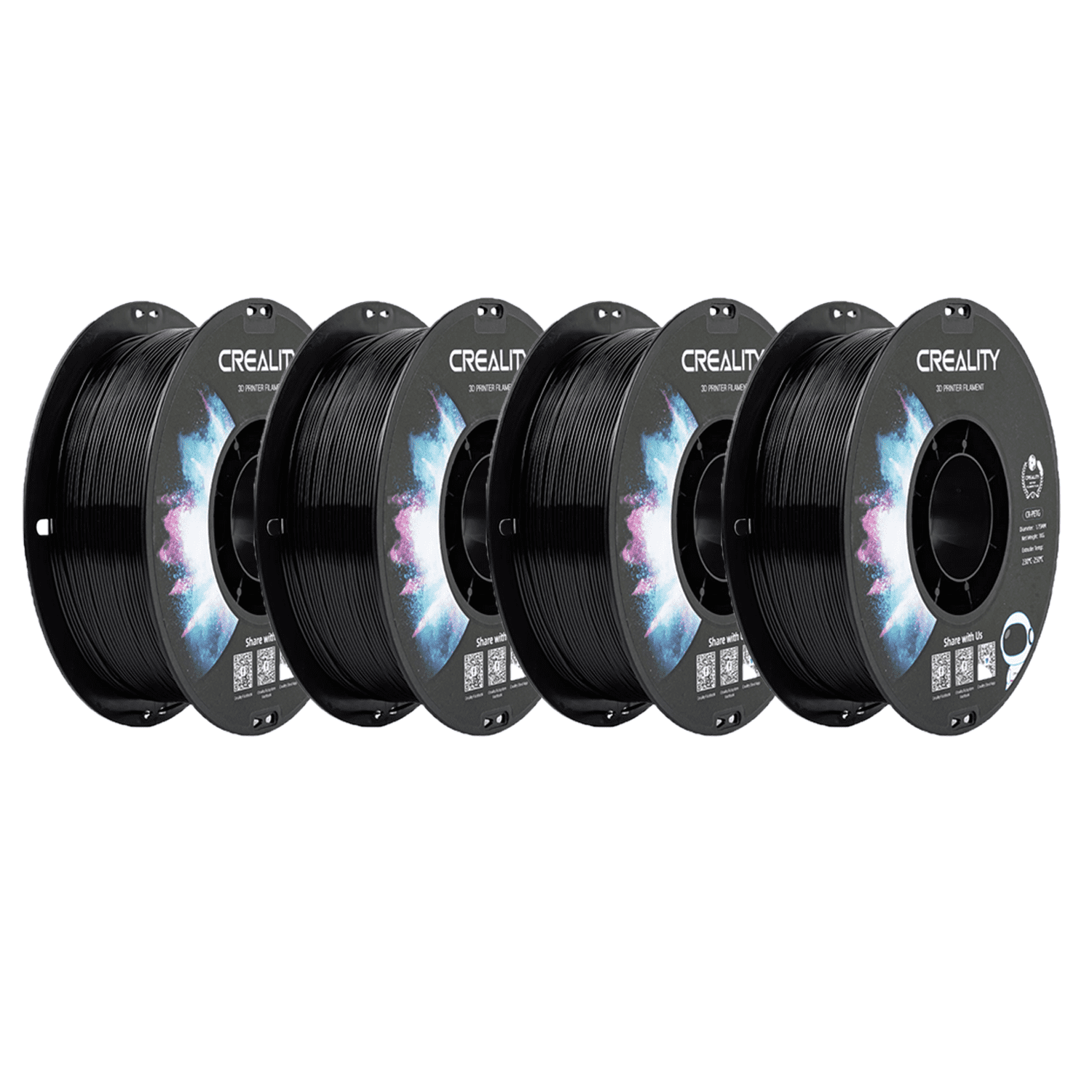 Official Creality 4Pack PETG 3D Printer Filament NonToxic Excellent