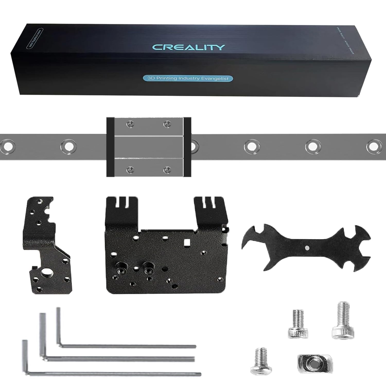 Official Creality Ender 3 Linear Rail X-axis MGN12C Guide Kit with Fix Plate Mount Bracket Support Sprite Pro kit for Creality Ender3/Ender 3 Pro/Ender 3 V2 3D Printers