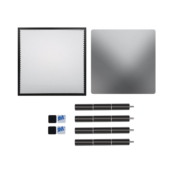 Official Creality Honeycomb Laser Bed 12.6"x12.6"x0.87" with Aluminum Plateand and 12 PCS Riser Column for CR Laser Faclon, Compatible with Most Laser Cutter Engraver,Smooth Edge Cutting