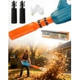 thumbnail image 1 of Official Cyclone2x Leaf Blower Air Booster Attachment,Venturi Gutter & Snow Blower Attachment,Increases 2X Airflow for Wet Leaves/Snow,All-Season Blower Attachment,for 2-4 Inch Nozzles (Black-2Pcs), 1 of 8
