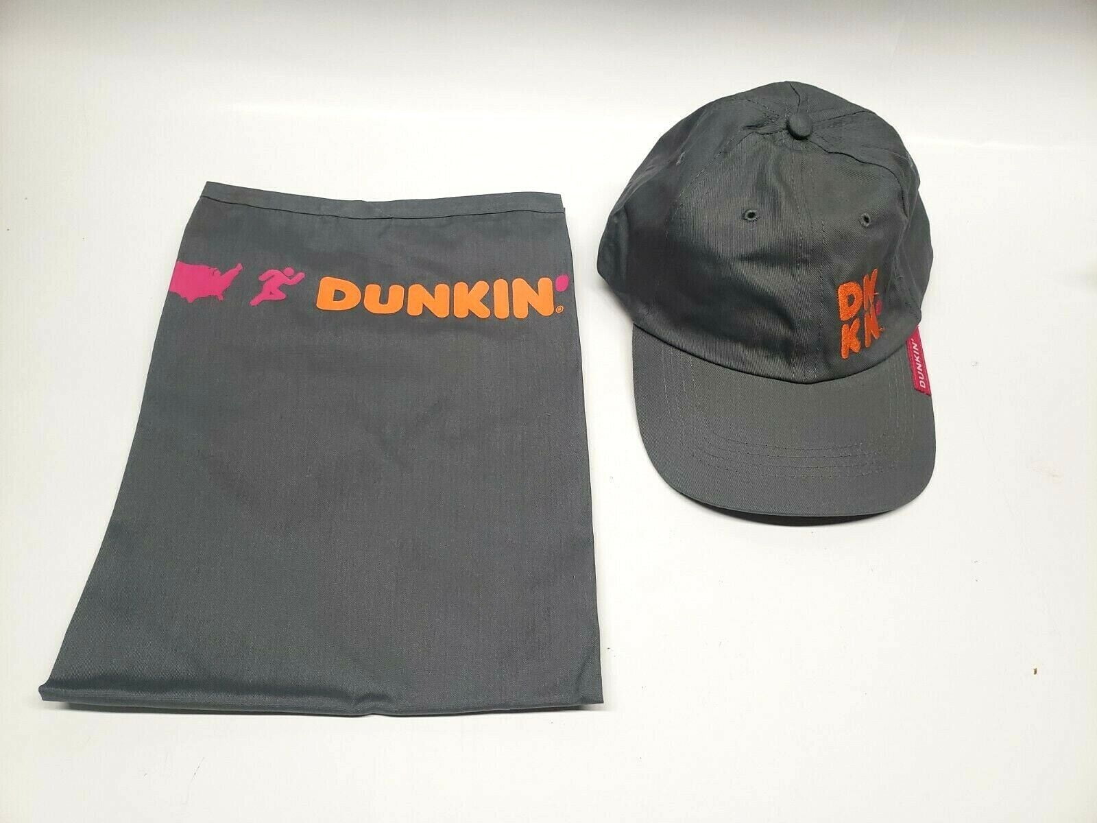 Official DUNKIN' DONUTS Employee Uniform Apron or Hat Grey with Logo