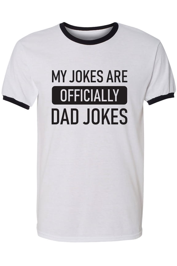 Official Dad Jokes Adult Short Sleeve Ringer T-shirt
