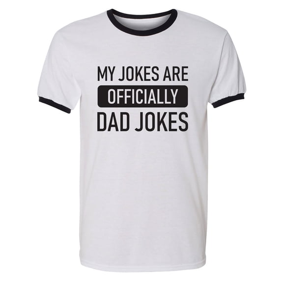Official Dad Jokes Adult Short Sleeve Ringer T-shirt