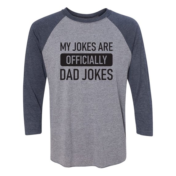 Official Dad Jokes Unisex 3/4 Sleeve Baseball Raglan Tee