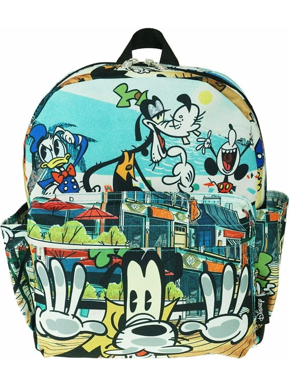 Official Disney Goofy 12" Deluxe Oversize Print Daypack - Backpack