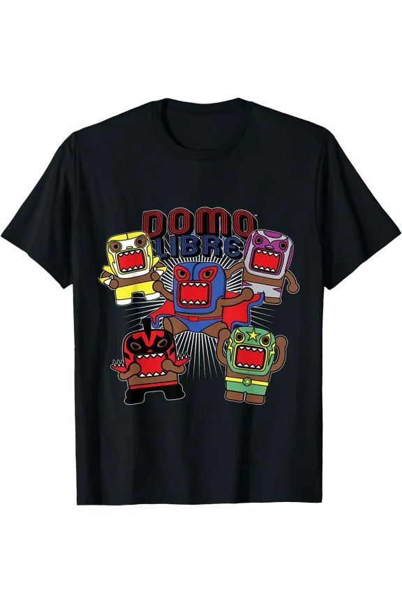 Official Domo-Kun Merchandise Y2K Era Fandom | Domo Libre T-Shirt