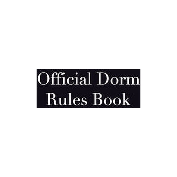 Official Dorms Rules Book: Dorm rules, (Paperback)