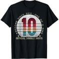 thumbnail image 1 of Official Double Digits 10 Year Old Gifts 10th Birthday 2015 T-ShirtMen's and women's gift, black and white T-shirt, size: Extra large S-4XL, 1 of 4