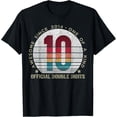 thumbnail image 1 of Official Double Digits 10th Birthday 10 Year Old Gifts T-ShirtMen's and women's gift, black and white T-shirt, size: Extra large S-4XL, 1 of 4