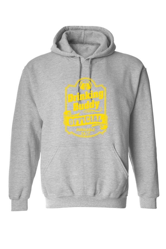 Official Drinking Buddy Available 24/7 Sarcastic Novelty Gift Idea Adult Humor Funny Men's Hoodies