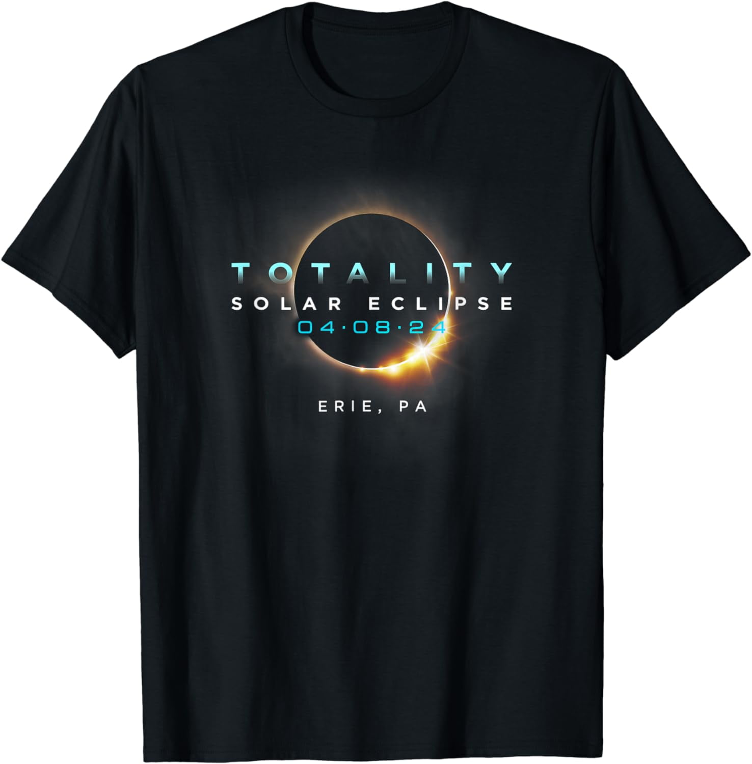 Official Eclipse Solar 2024 Erie, PA Totality 040824 TShirt