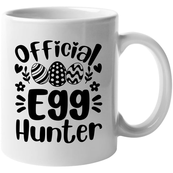 Official Egg Hunter, Easter Day, White 11oz Ceramic Mug
