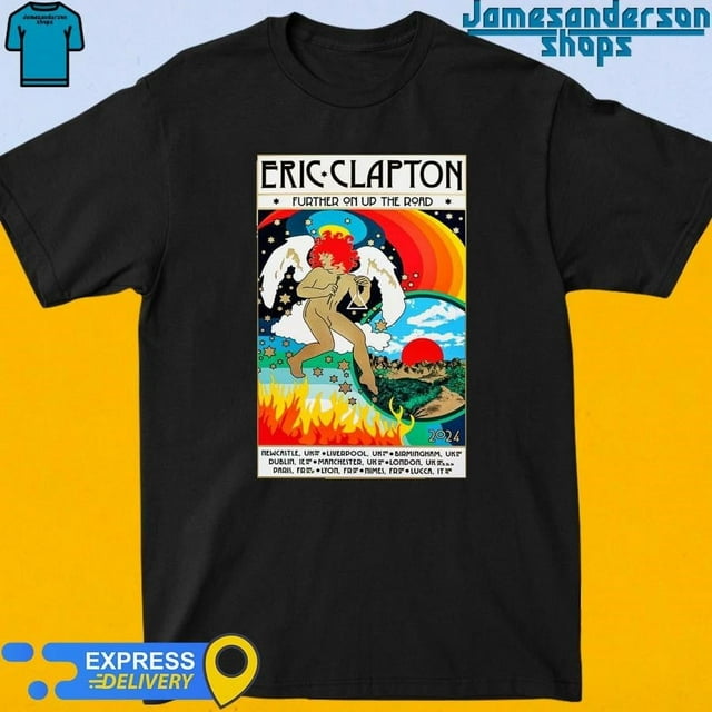 Official Eric Clapton Eu 2024 Tour Poster Shirt