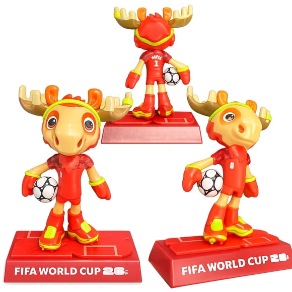 Official FIFA World Cup 2026 Maple the Moose Canada Mascot Collectible Figurines Toy 9CM