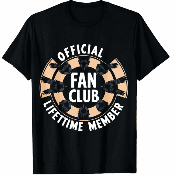 Official Fan Club Lifetime Member Black Short Sleeve T Shirt for Men and Women