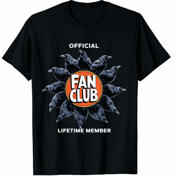 Official Fan Club Lifetime Member Black Short Sleeve T-Shirt for Men and Women