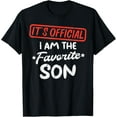 thumbnail image 1 of Official Favorite Son Funny Family Men Boys Kids Youth Teen T-ShirtMen and women, Black T-shirt, size: Extra large, 1 of 4