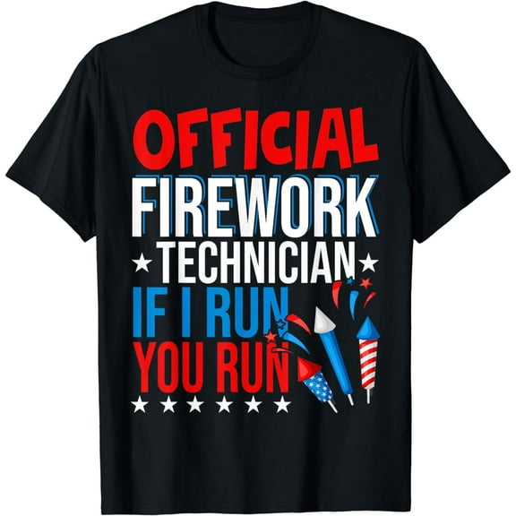 Official Firework Technician USA Independence Day July 4th T-Shirt