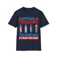 thumbnail image 1 of Official Fireworks Technician If I Run, You Run Novelty Art Unisex T-Shirt, 1 of 4