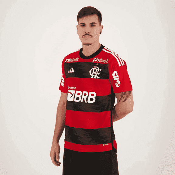 Official Flamengo Home w/ Sponsors Soccer Football Jersey Shirt Official 2023/24 | XL