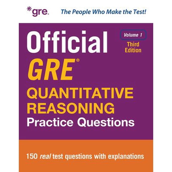 Pre-Owned Official GRE Quantitative Reasoning Practice Questions, Third Edition, Volume 1, (Hardcover)