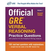 EDUCATIONAL TESTING SERVICE Official GRE Verbal Reasoning Practice Questions, Second Edition, Volume 1, 2nd ed. (Paperback)