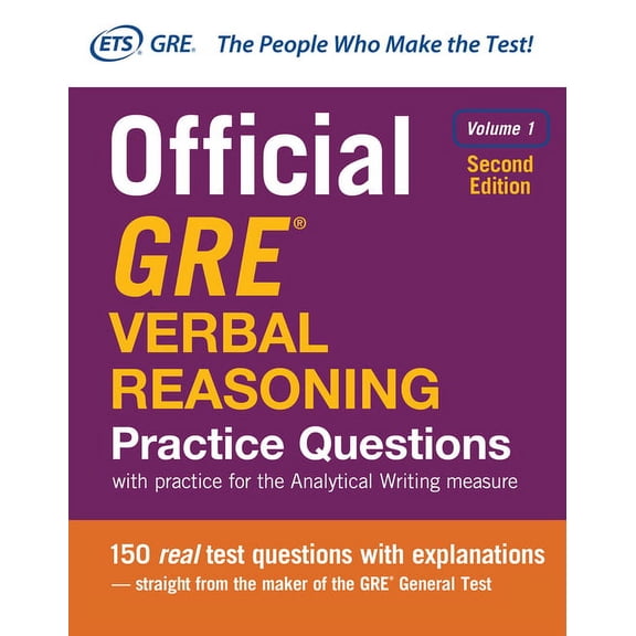 Official GRE Verbal Reasoning Practice Questions, Second Edition, Volume 1, (Paperback)
