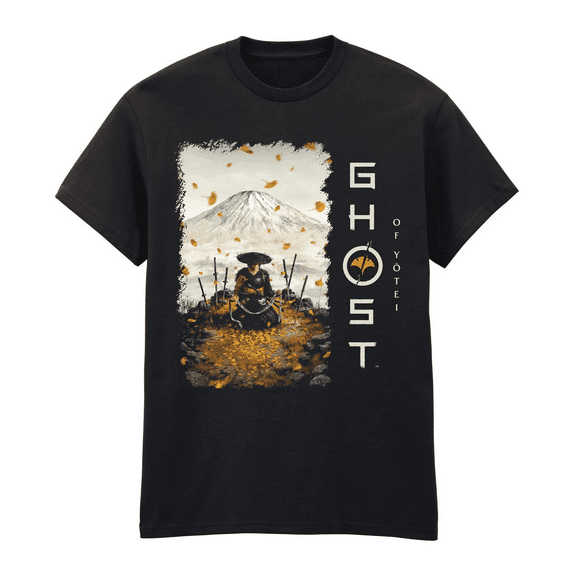 Official Ghost of Yotei Black Unisex Style Art Graphic Fan T-Shirt