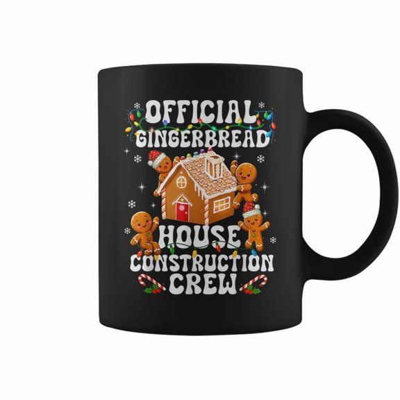 Official Gingerbread House Construction Crew Decorating Coffee Mugs