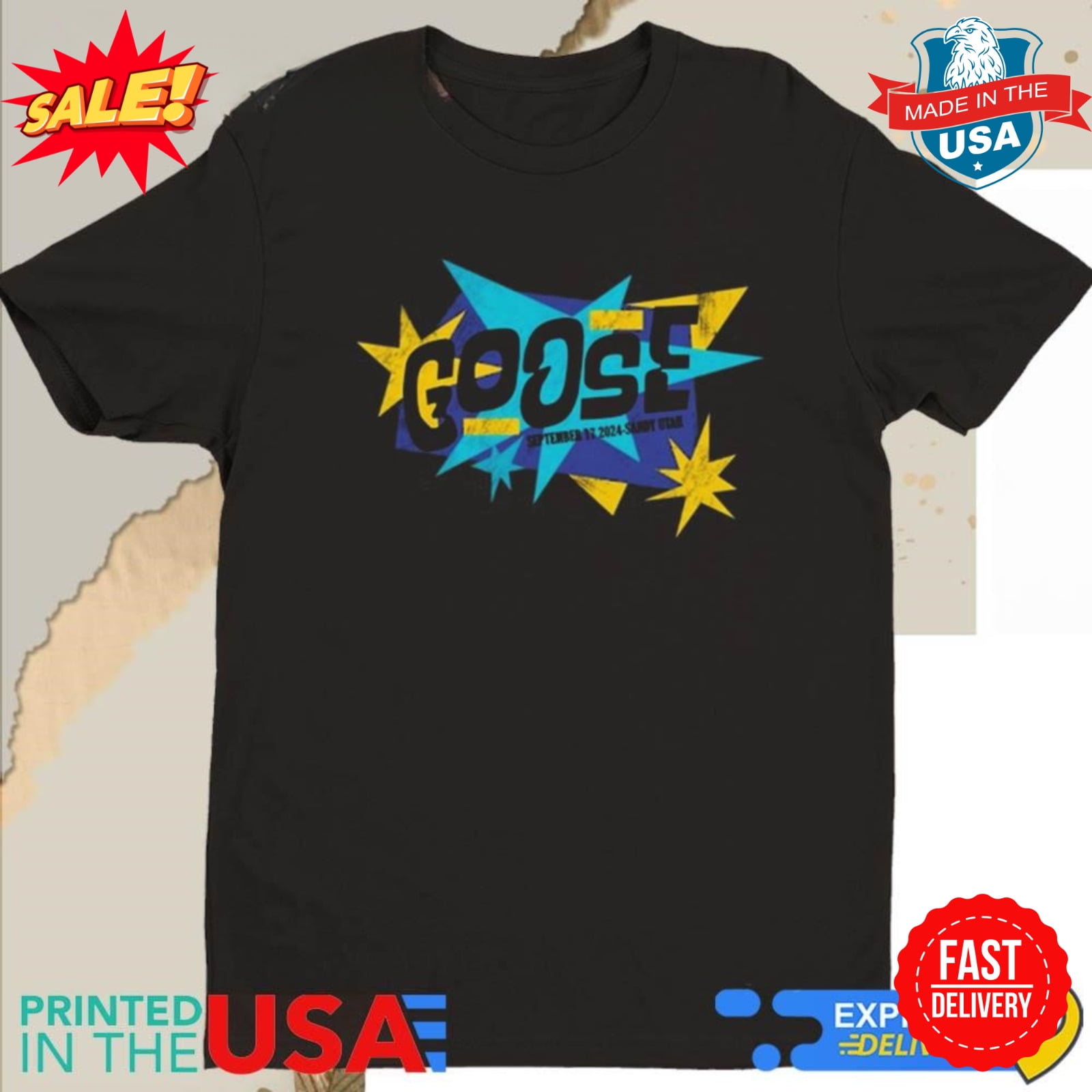 Official Goose September 17 2024 Sandy Utah Tour Shirt S5XL