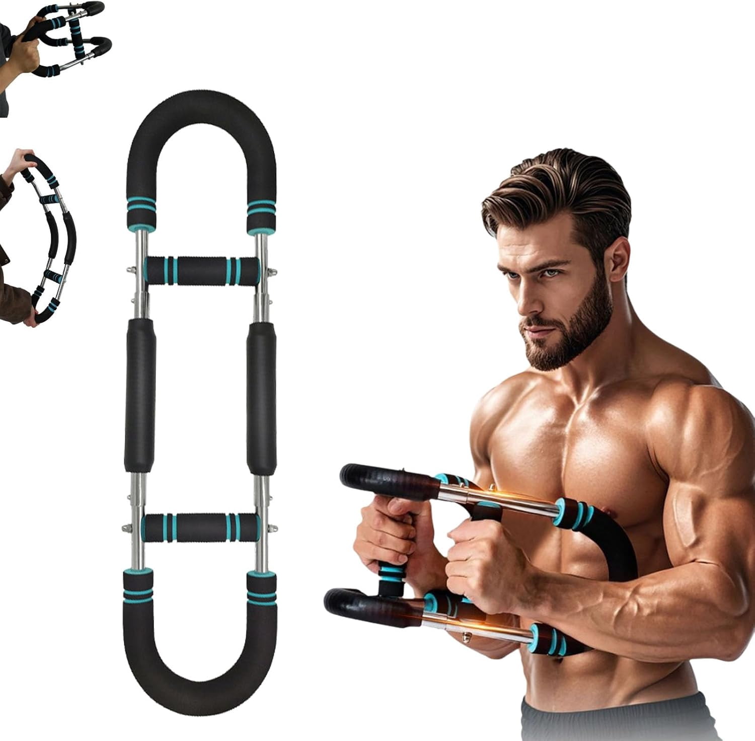 Official Gorilla Bar, 20-150lb Adjustable High Density Steel Gorilla Bar Twister Bar Chest Machine, Chest Shoulder Arm Workout Equipment, Detachable Upper Body Fitness Machine for Home & Gym