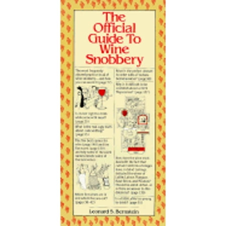 Pre-Owned Official Guide to Wine Snobbery (Paperback) 0688016057 9780688016050